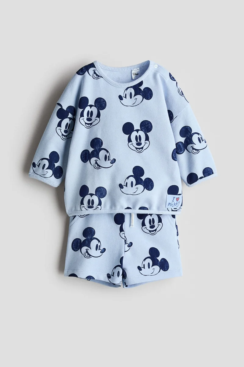 H&M 2-piece sweatshirt and shorts set